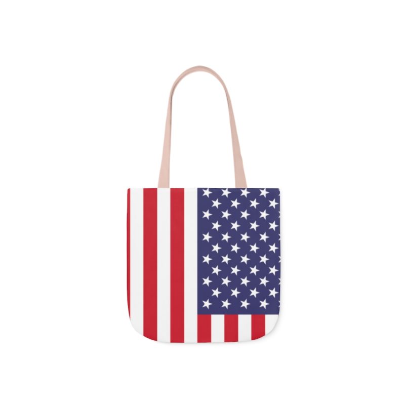 American Flag Styled Polyester Canvas Tote Bag - Image 17