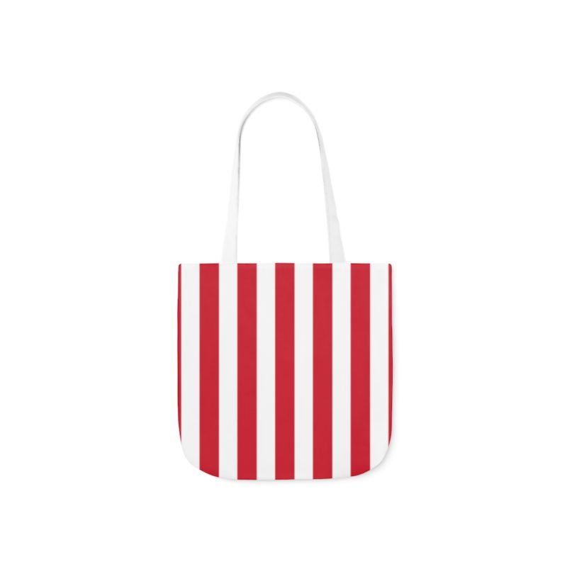 American Flag Styled Polyester Canvas Tote Bag - Image 2