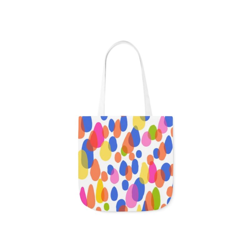 Colorful Raindrops Polyester Canvas Tote Bag - Image 21