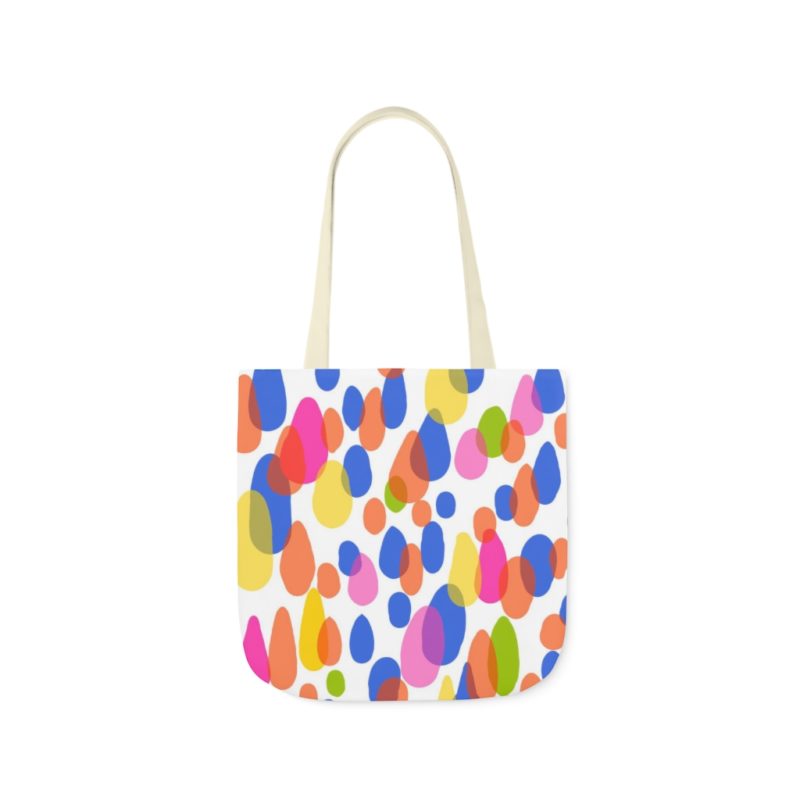 Colorful Raindrops Polyester Canvas Tote Bag - Image 25