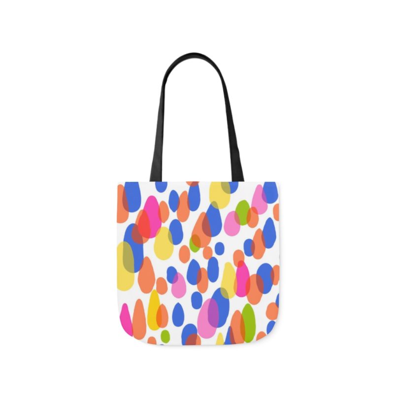 Colorful Raindrops Polyester Canvas Tote Bag - Image 29