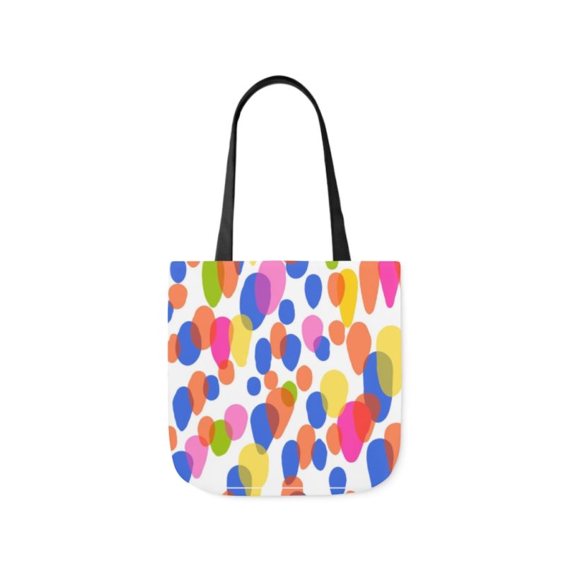Colorful Raindrops Polyester Canvas Tote Bag - Image 30
