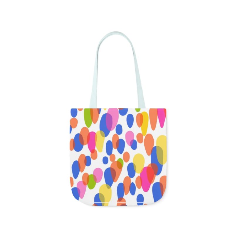 Colorful Raindrops Polyester Canvas Tote Bag - Image 34