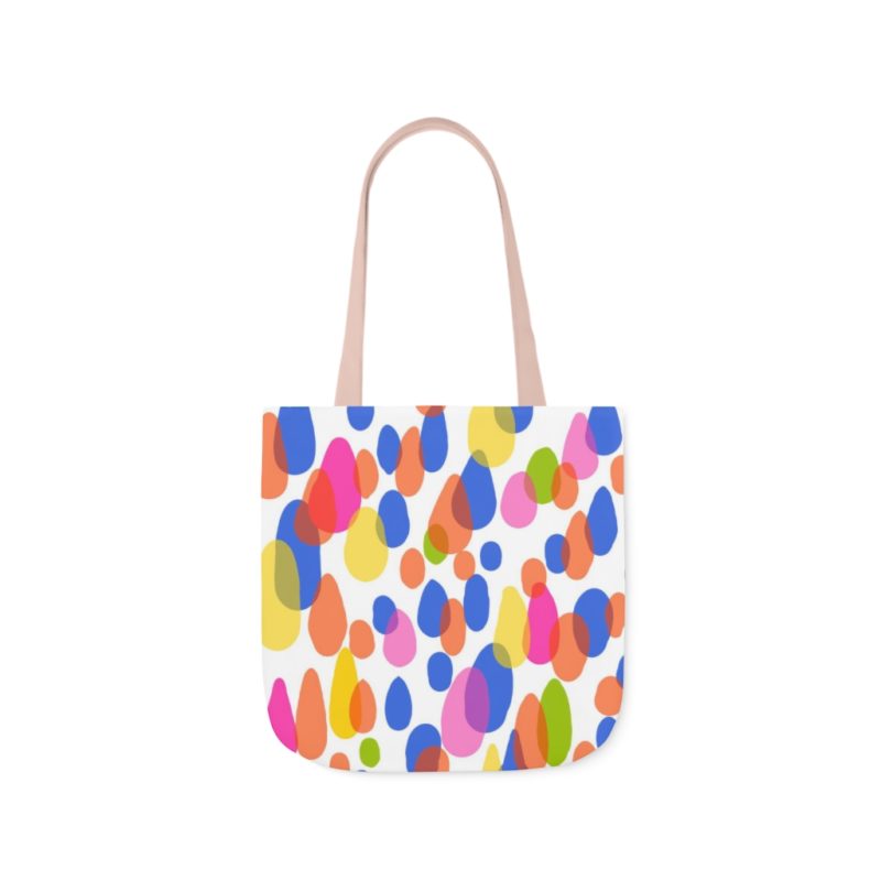 Colorful Raindrops Polyester Canvas Tote Bag - Image 37