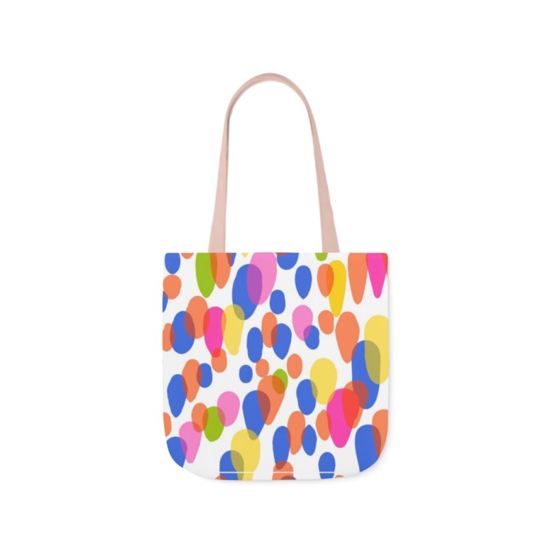 Colorful Raindrops Polyester Canvas Tote Bag - Image 38