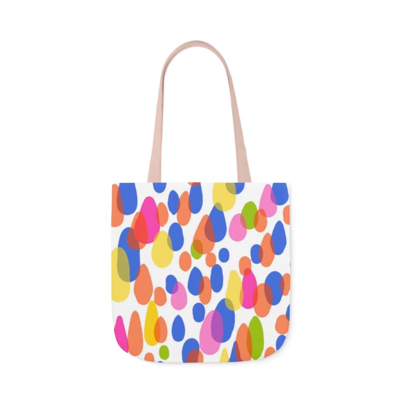 Colorful Raindrops Polyester Canvas Tote Bag - Image 53