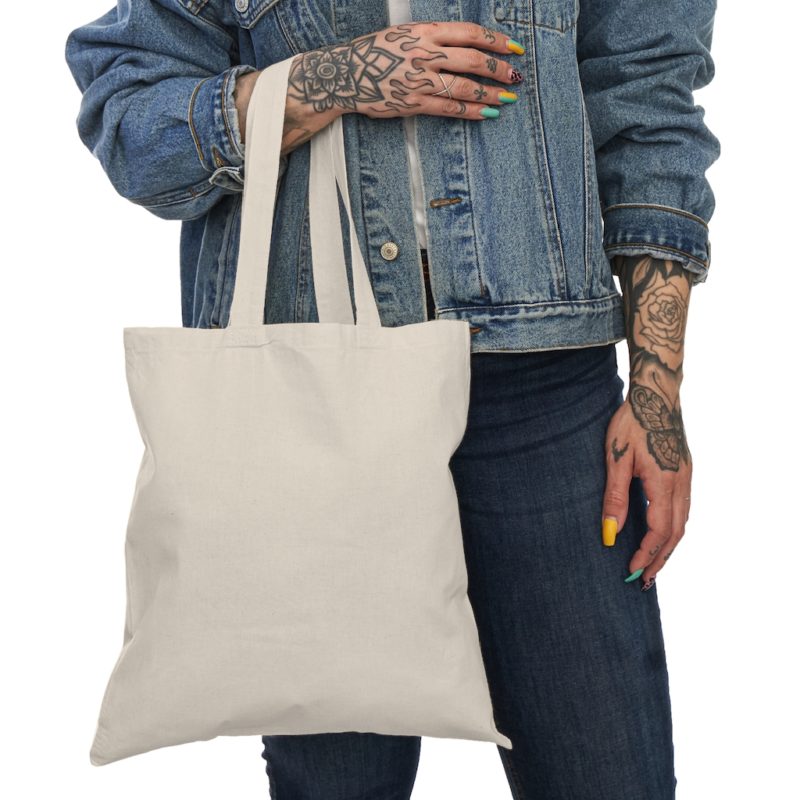 Skull Face Geisha Natural Tote Bag - Image 4