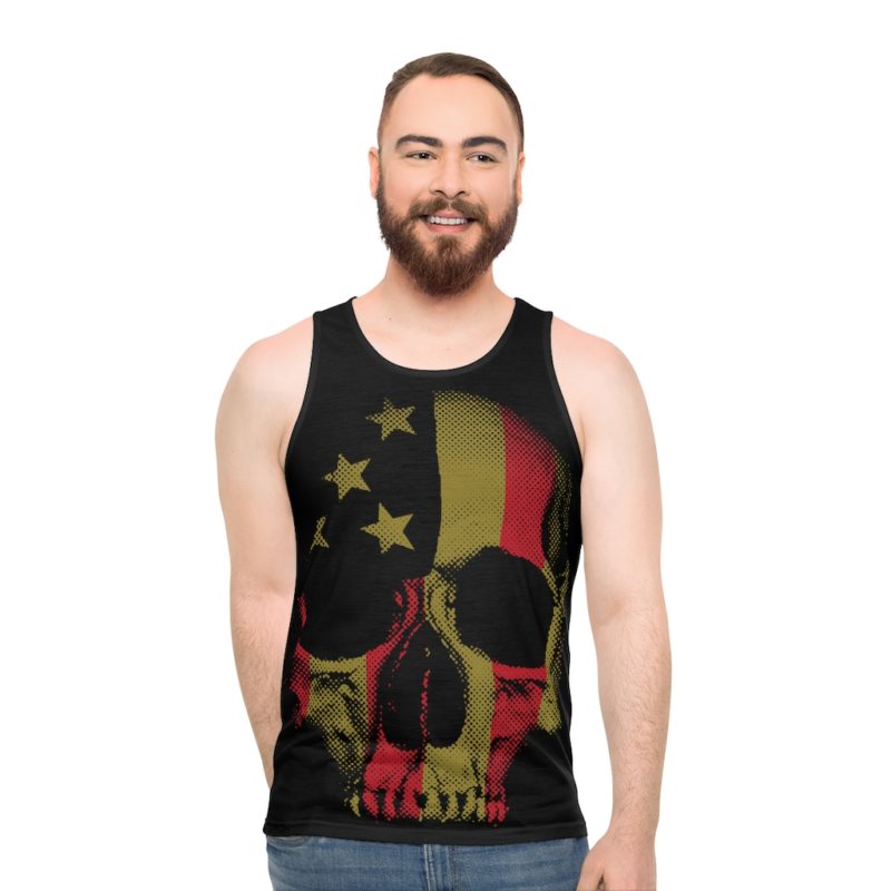 American Tough Skull Unisex Tank Top - Image 3