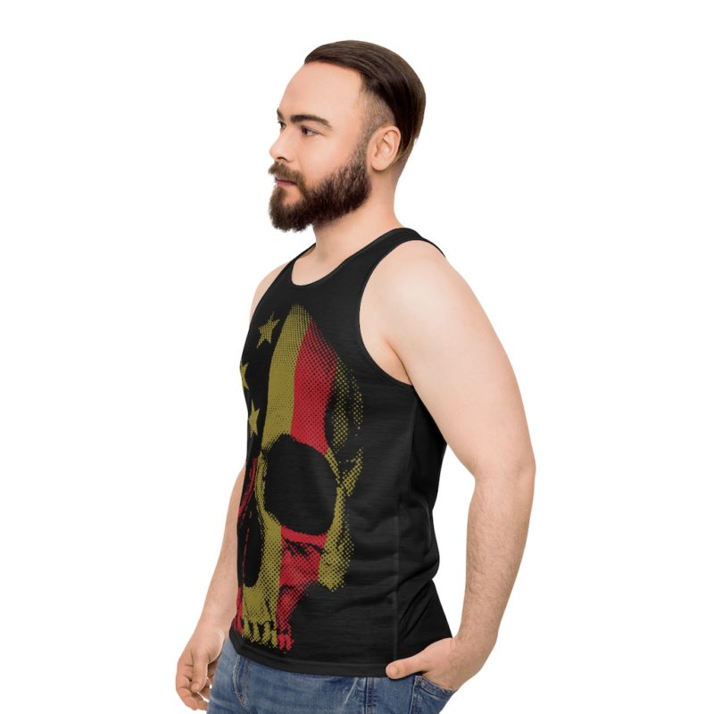 American Tough Skull Unisex Tank Top - Image 5