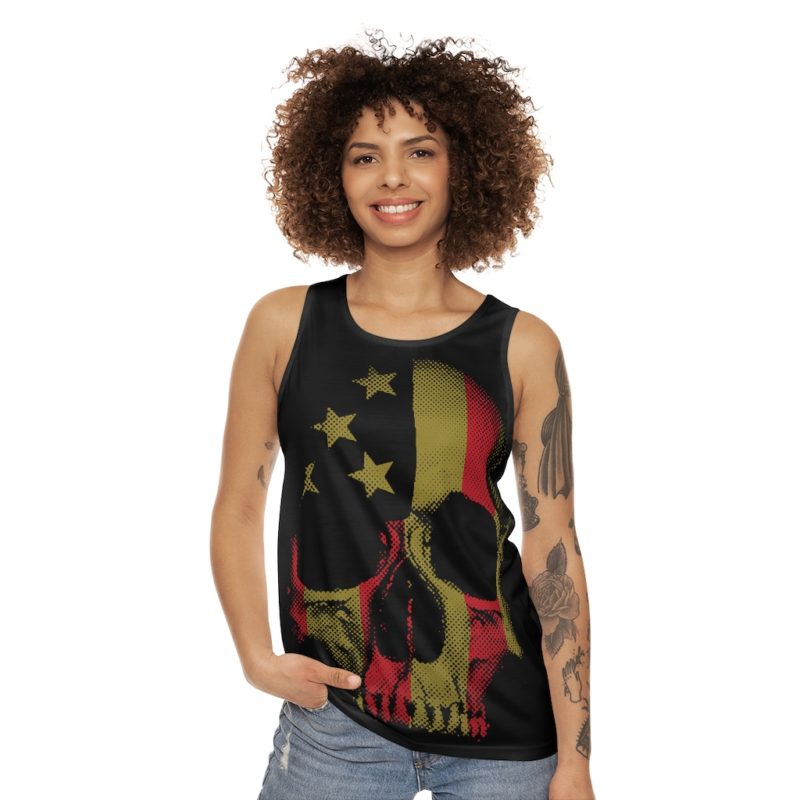 American Tough Skull Unisex Tank Top - Image 6
