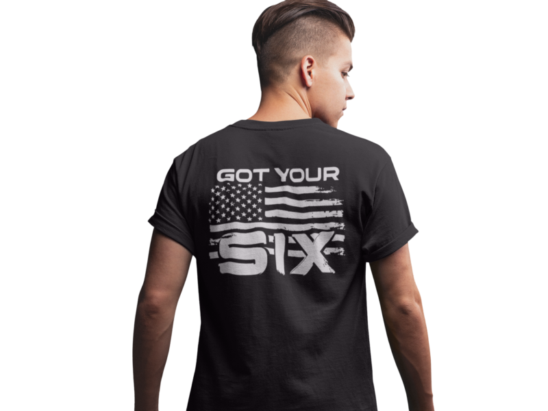 Got Your Six (on the back) Unisex Garment-Dyed T-shirt - Image 2