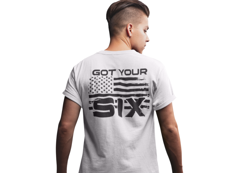 Got Your Six (on the back) Unisex Garment-Dyed T-shirt - Image 3