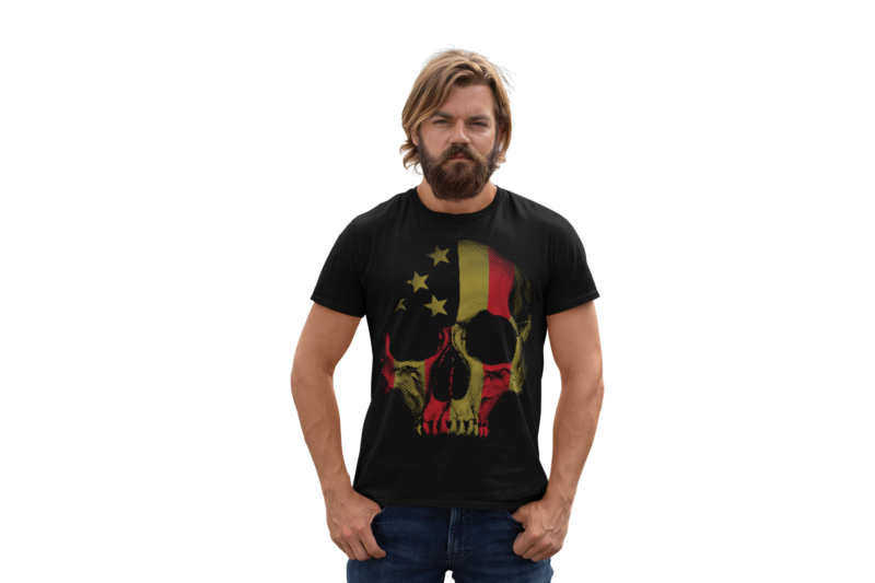 America Tough Skull Print Men's Staple Tee - Image 3