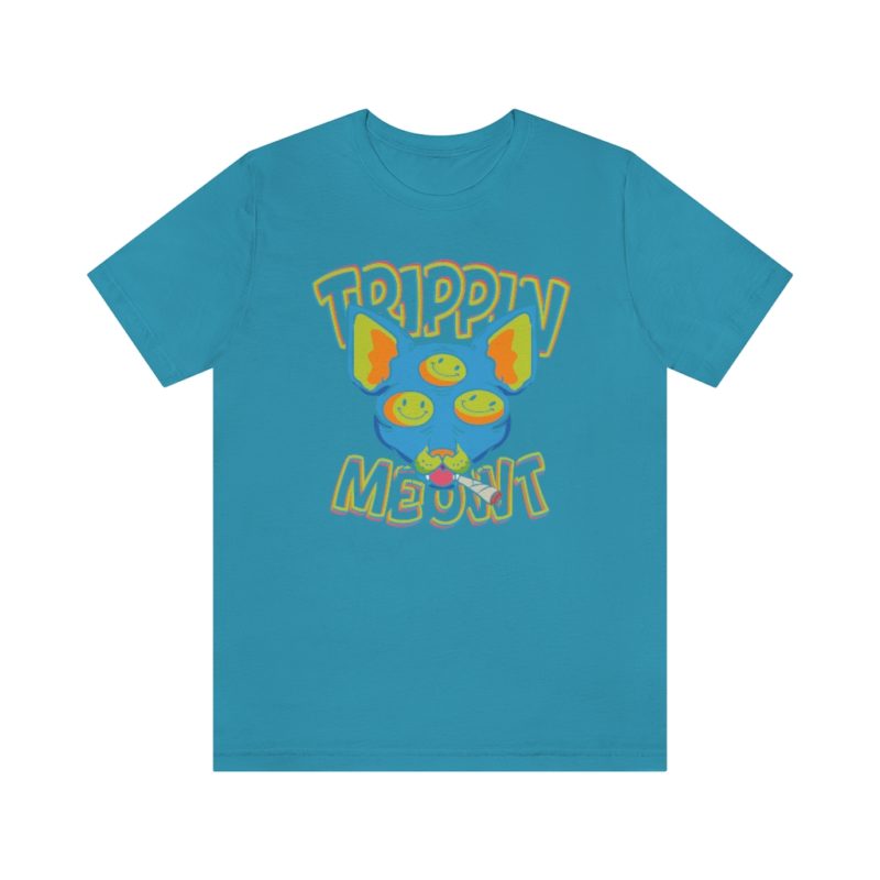 Trippin Meowt - 420 Cat Unisex Jersey Short Sleeve Tee - Image 7