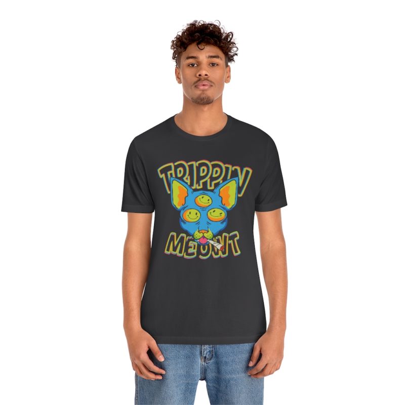 Trippin Meowt - 420 Cat Unisex Jersey Short Sleeve Tee - Image 6