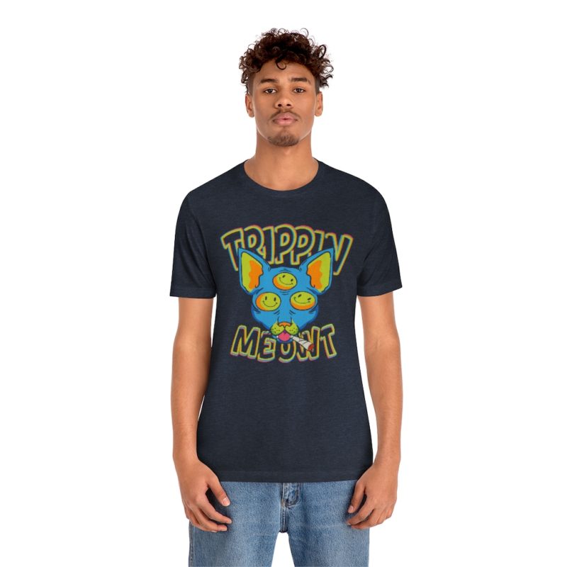 Trippin Meowt - 420 Cat Unisex Jersey Short Sleeve Tee - Image 21