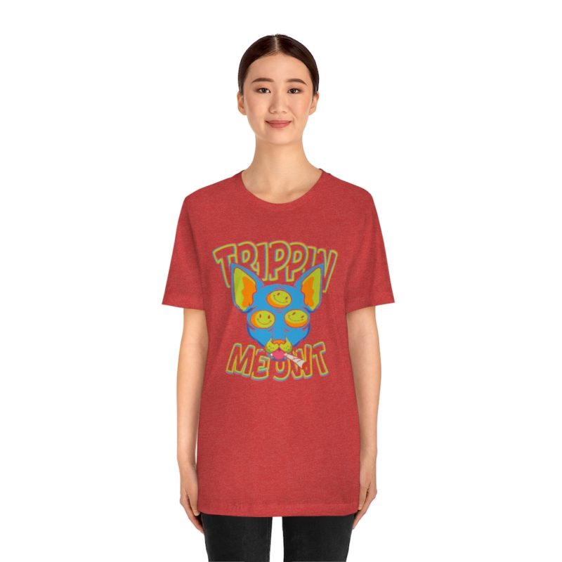 Trippin Meowt - 420 Cat Unisex Jersey Short Sleeve Tee - Image 35