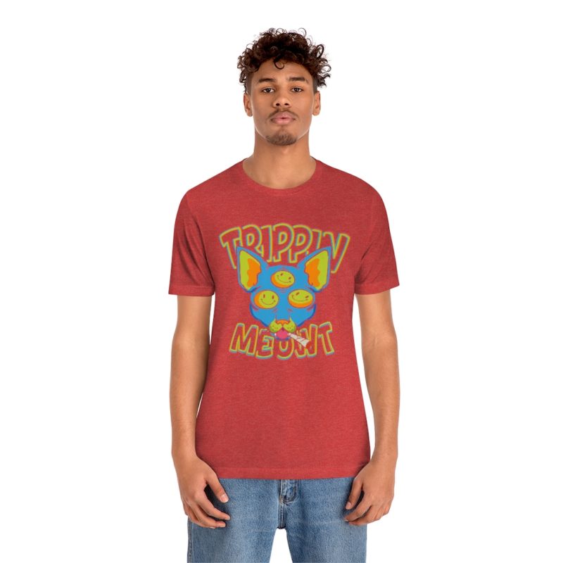 Trippin Meowt - 420 Cat Unisex Jersey Short Sleeve Tee - Image 36