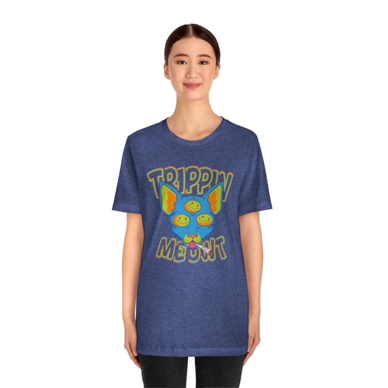 Trippin Meowt - 420 Cat Unisex Jersey Short Sleeve Tee - Image 11