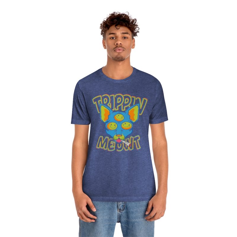Trippin Meowt - 420 Cat Unisex Jersey Short Sleeve Tee - Image 12