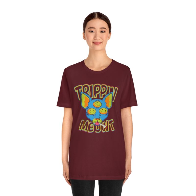 Trippin Meowt - 420 Cat Unisex Jersey Short Sleeve Tee - Image 32