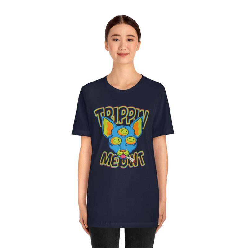 Trippin Meowt - 420 Cat Unisex Jersey Short Sleeve Tee - Image 23