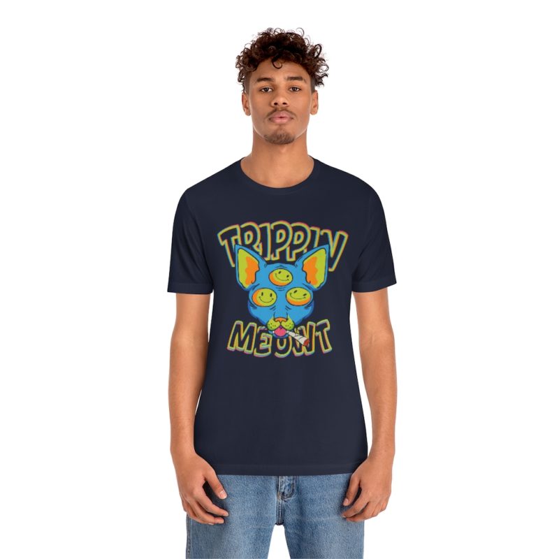 Trippin Meowt - 420 Cat Unisex Jersey Short Sleeve Tee - Image 24