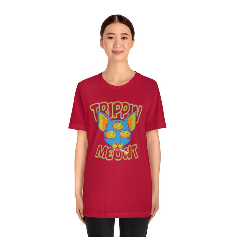 Trippin Meowt - 420 Cat Unisex Jersey Short Sleeve Tee - Image 38