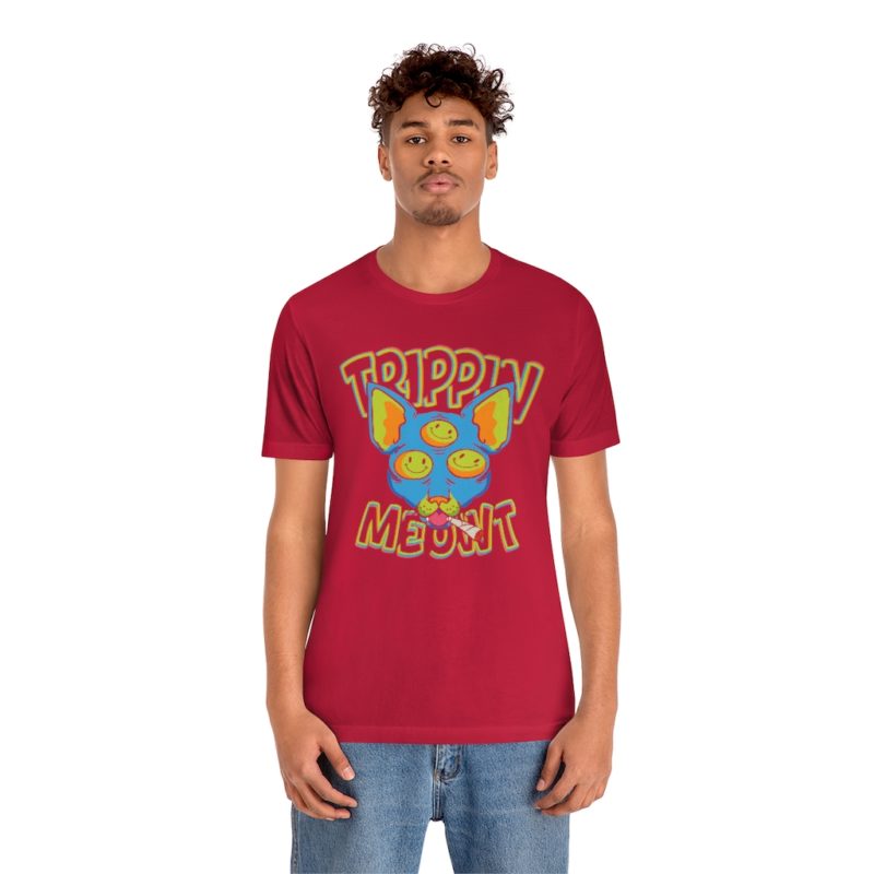 Trippin Meowt - 420 Cat Unisex Jersey Short Sleeve Tee - Image 39