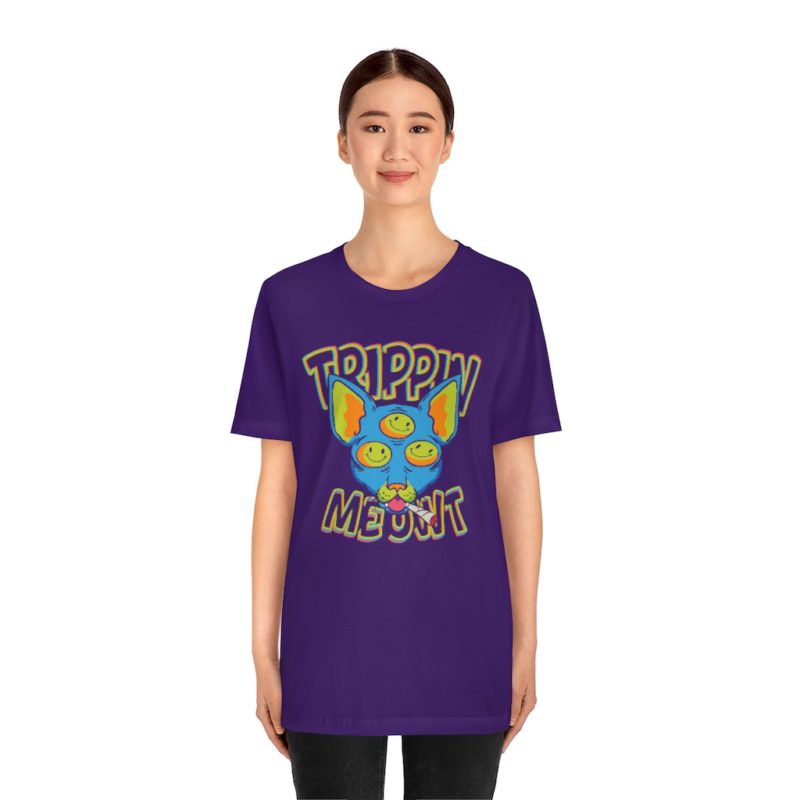 Trippin Meowt - 420 Cat Unisex Jersey Short Sleeve Tee - Image 26