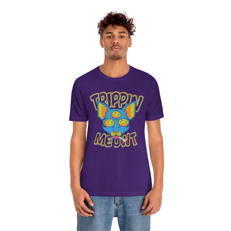 Trippin Meowt - 420 Cat Unisex Jersey Short Sleeve Tee - Image 27