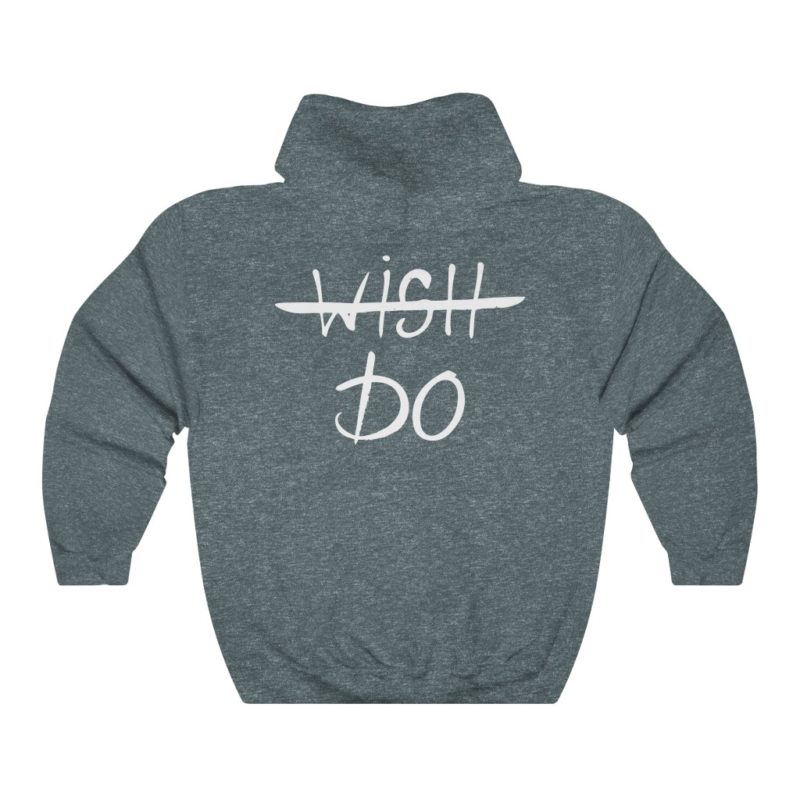 Back Graphic Wish / Do  - Unisex Heavy Blend™ Hooded Sweatshirt - Image 8
