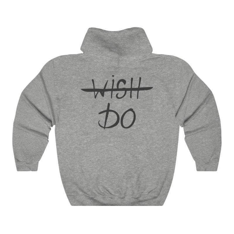 Back Graphic Wish / Do  - Unisex Heavy Blend™ Hooded Sweatshirt - Image 6