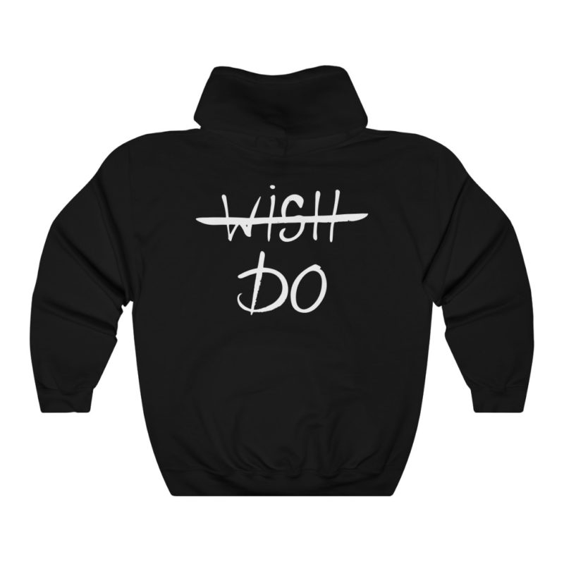 Back Graphic Wish / Do  - Unisex Heavy Blend™ Hooded Sweatshirt - Image 4