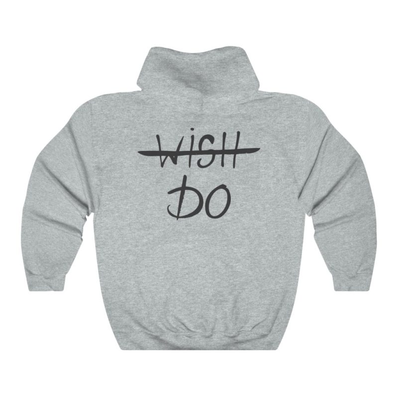 Back Graphic Wish / Do  - Unisex Heavy Blend™ Hooded Sweatshirt - Image 7