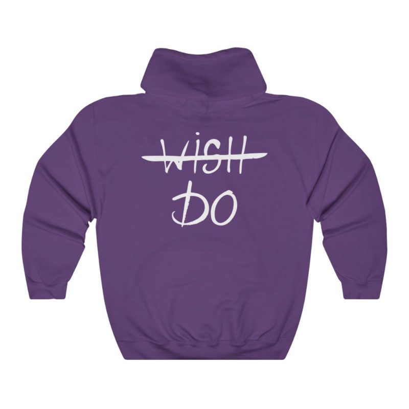 Back Graphic Wish / Do  - Unisex Heavy Blend™ Hooded Sweatshirt - Image 10