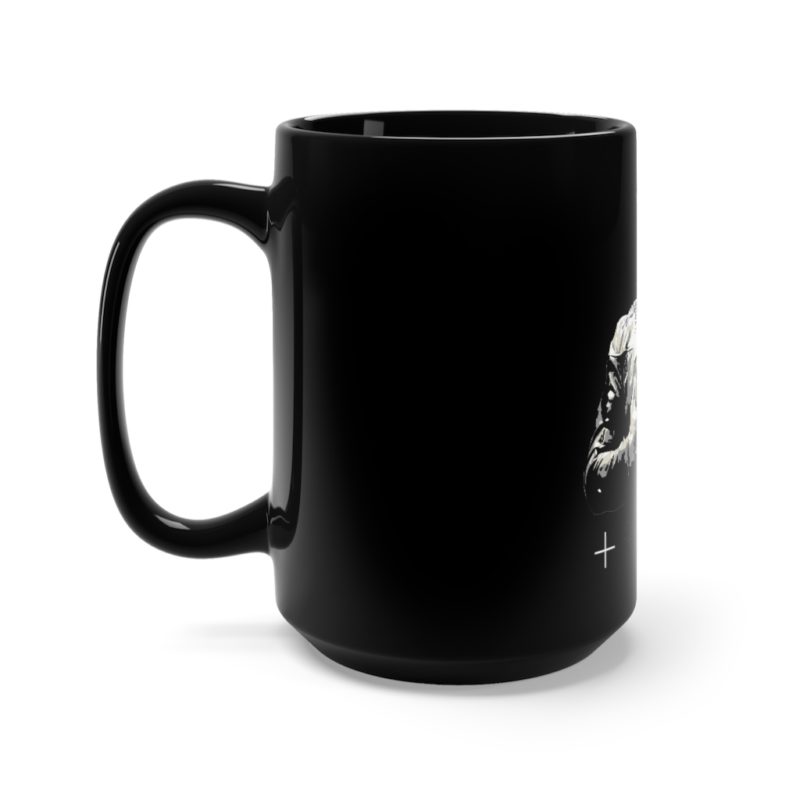 Peter Quill Middle Finger Black Mug 15oz - Image 2