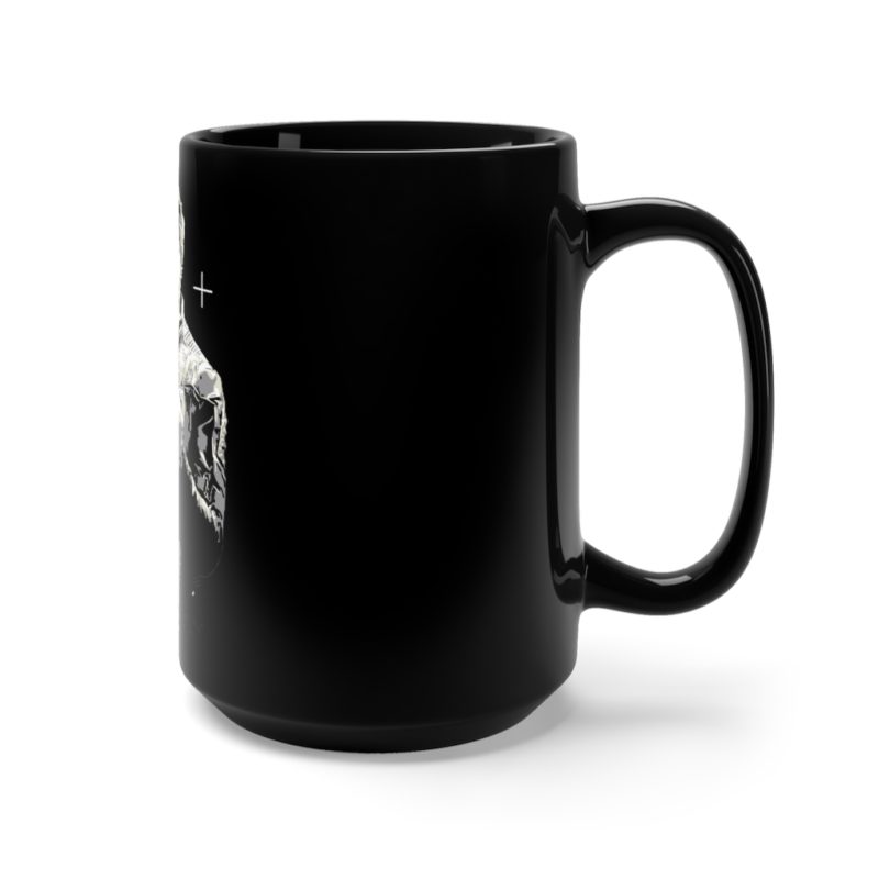 Peter Quill Middle Finger Black Mug 15oz - Image 3