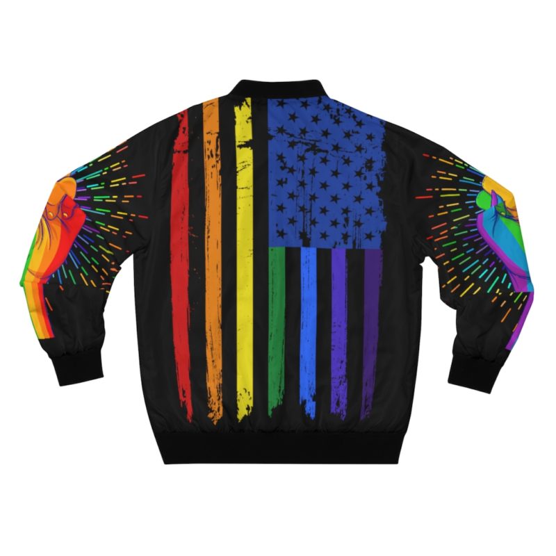 GAY Pride and Stripes - Men's AOP Bomber Jacket - Image 2