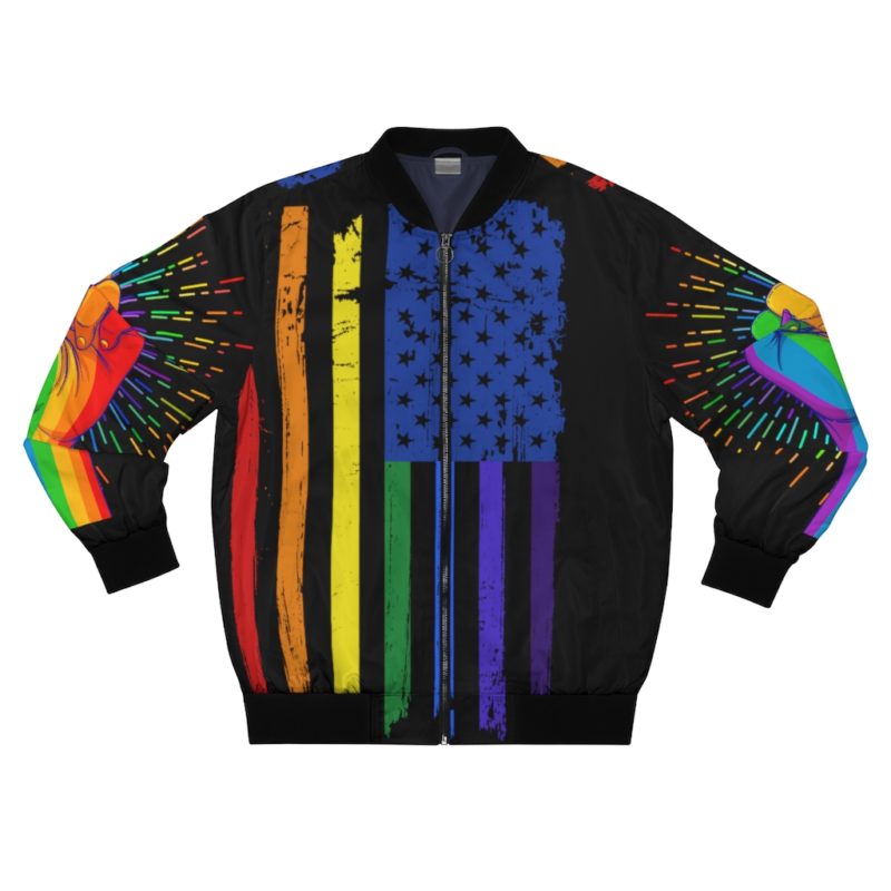 GAY Pride and Stripes - Men's AOP Bomber Jacket