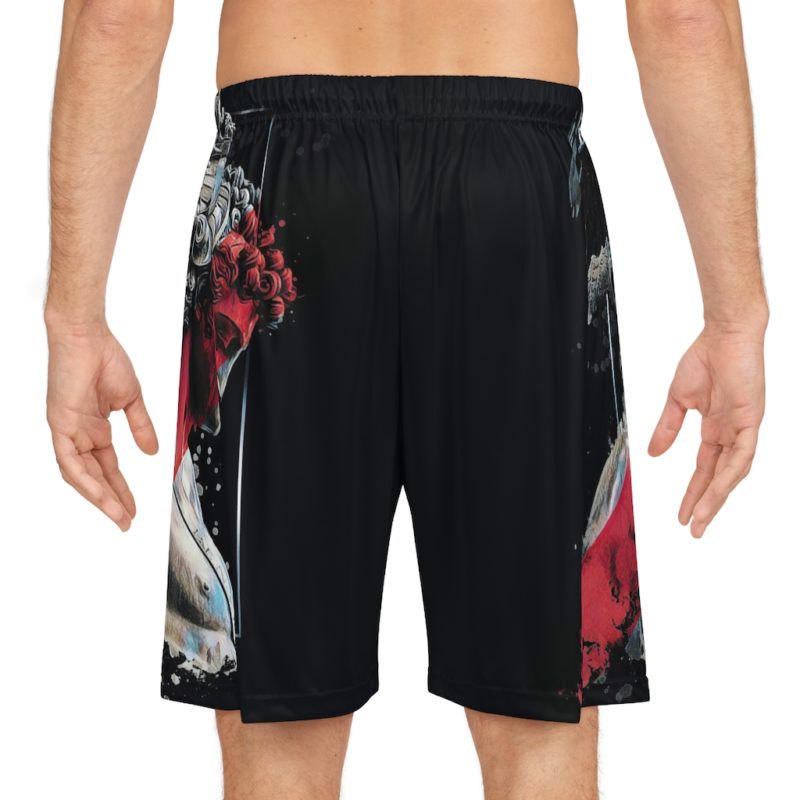 Statue of David Basketball Shorts - Image 4