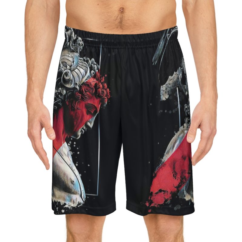 Statue of David Basketball Shorts - Image 9