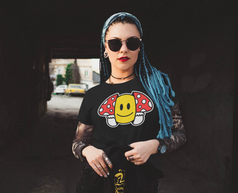 Trippy Mushroom Unisex Softstyle T-Shirt