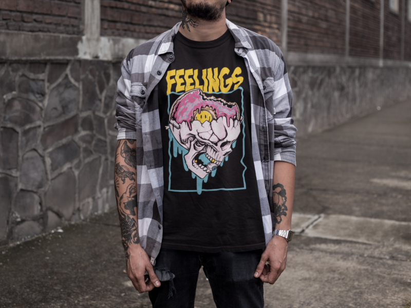 Feelings Skull Unisex Softstyle T-Shirt