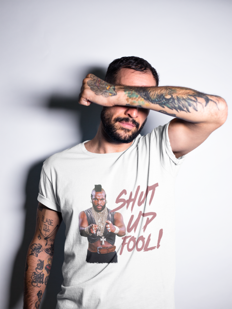 Shut Up Fool! - Mr. T Unisex Softstyle Funny T-Shirt - Image 3