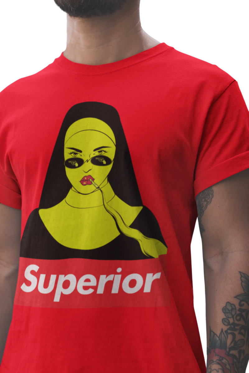 Gothic Superior Nun Smoking Unisex Softstyle T-Shirt