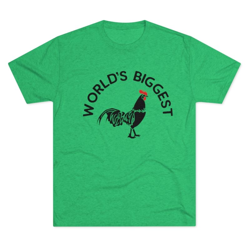 World's Biggest Cock Unisex Tri-Blend Crew Tee - Image 4