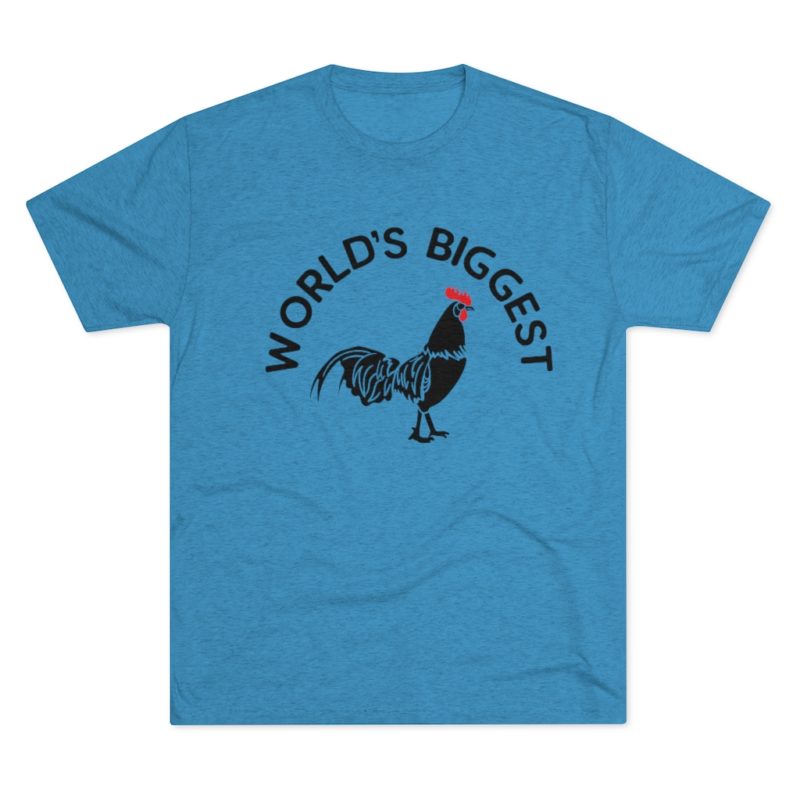 World's Biggest Cock Unisex Tri-Blend Crew Tee - Image 7