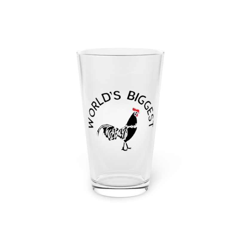 World's Biggest Cock Pint Glass, 16oz