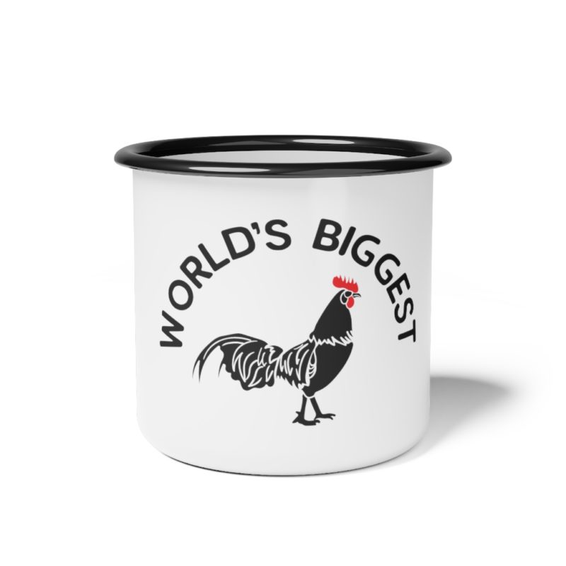 World's Biggest Cock - Enamel Camp Cup